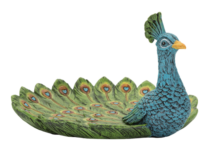 Tavă decorativă eclectică în formă de păun [1]