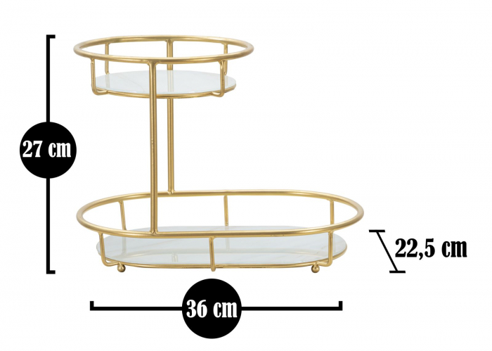 Tava Decorativa 2 Nivele | Organizator Hol Glam | CreativDeco [5]