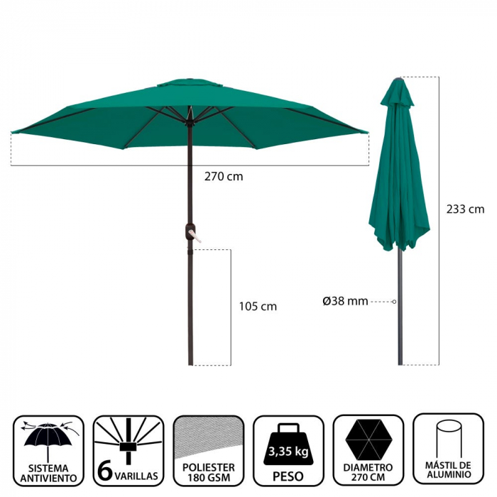 umbrela-monty-verde-270cm-6brate-manivela [2]