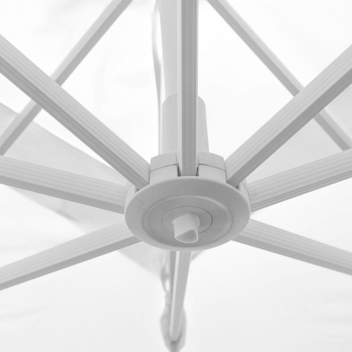 Umbrelă Tiber albă – design 300x300 cm, UV50+, aluminiu integral [5]