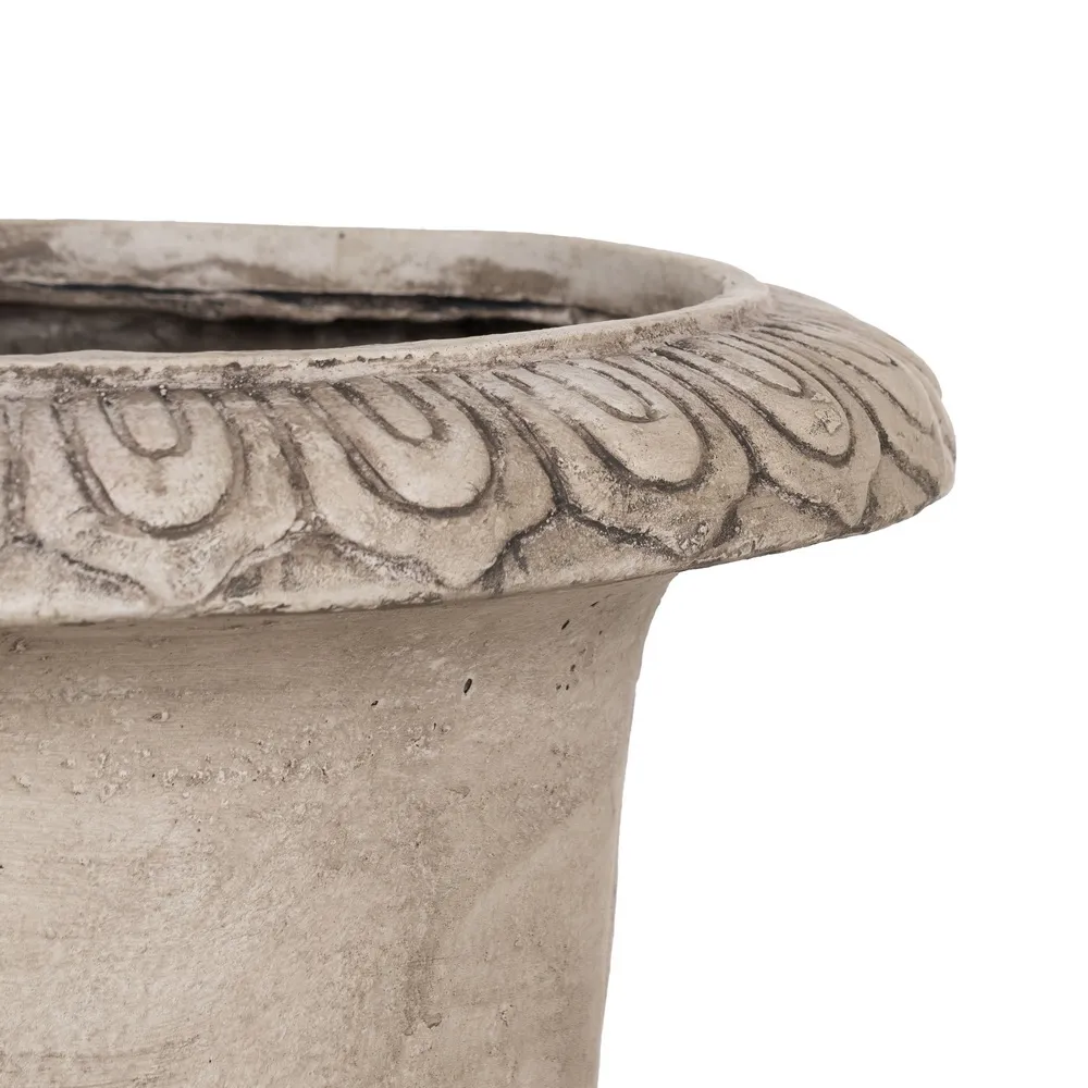 Urna pentru flori bej antica | Urne de gradina elegante [6]