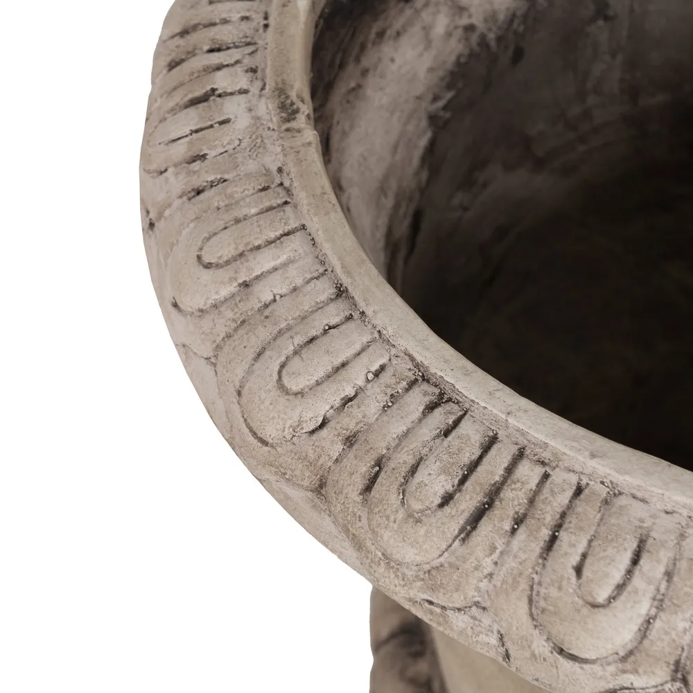 Urna pentru flori bej antica | Urne de gradina elegante [3]