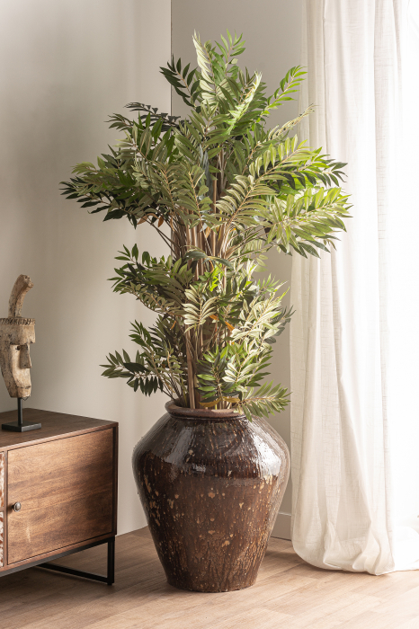 Vas decorativ colonial ceramica ciocolatie|Vaze decorative rafinate [3]