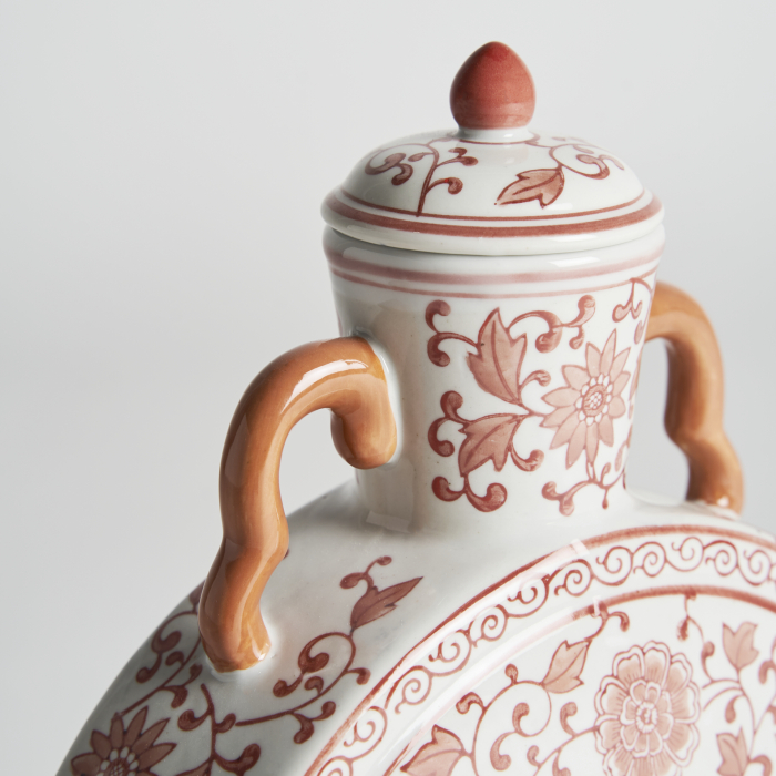 Vas decorativ oriental ceramica rosie|Vaze decorative expresive [3]