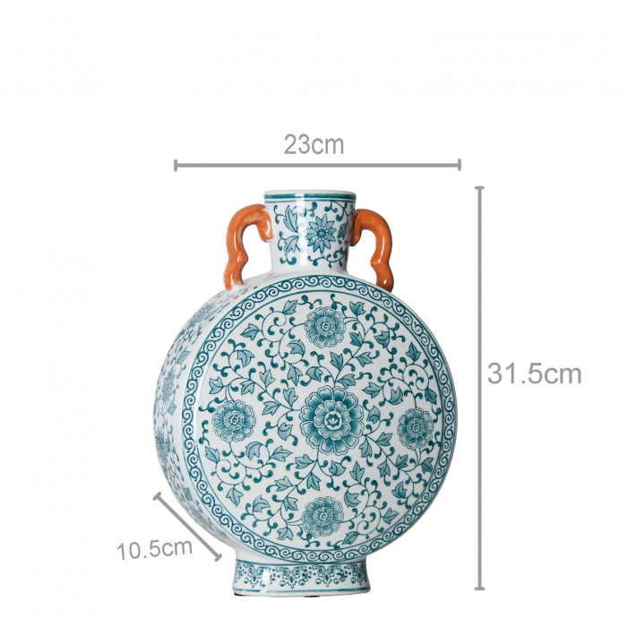 Vas decorativ ceramica verde|Vase decorative orientale [4]
