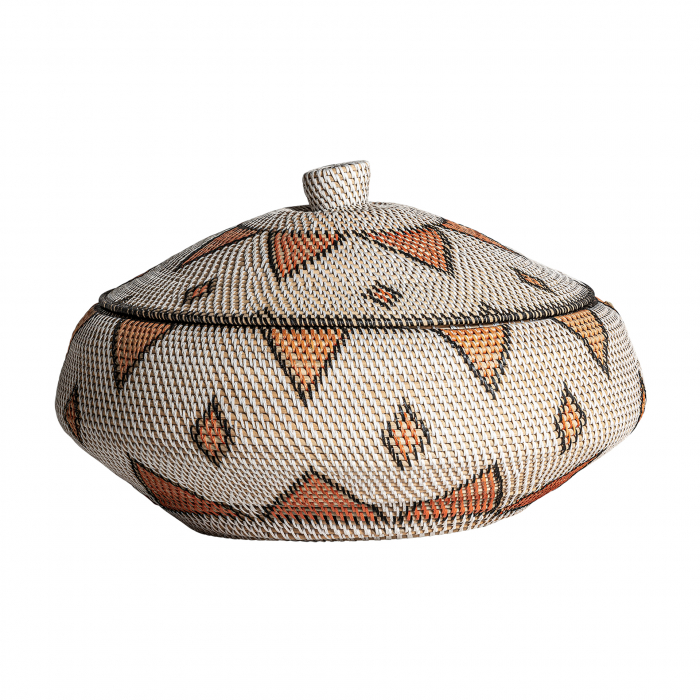 Vas decorativ ratan alb|Decoratiuni etnice naturale [1]