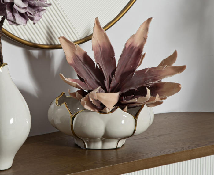 Vas decorativ glam cu detalii aurii - CreativDeco [2]
