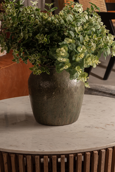 Vas decorativ unicat oriental ceramica ciocolatie|Vaze decorative exotice [4]