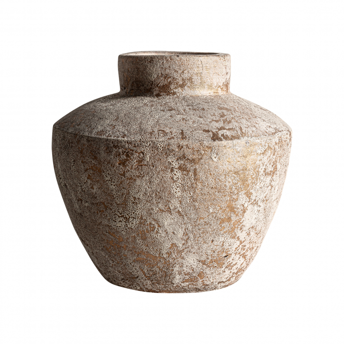 Vas decorativ unicat vintage Sehje ceramica maro|Vaze decorative geometrice [1]