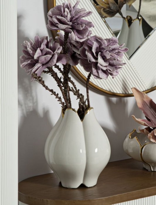 Vaza decorativa stil glam cu accente aurii - CreativDeco [2]
