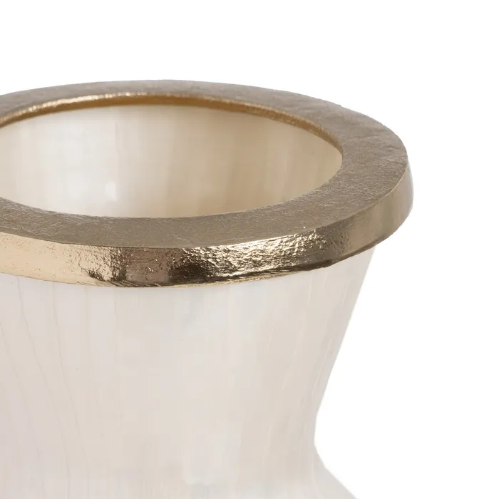 Vaza decorativa contrast alb-auriu | Decor contemporan [3]