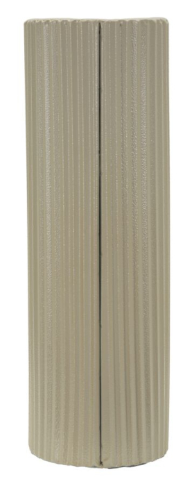 Vază albă din fier cu suprafață ondulată și finisaj mat, 36 cm [2]