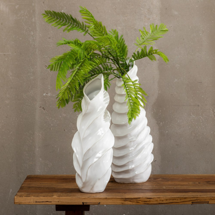 Vaza Alba Sculpturala CreativDeco - Piesa de Design pentru Flori [2]