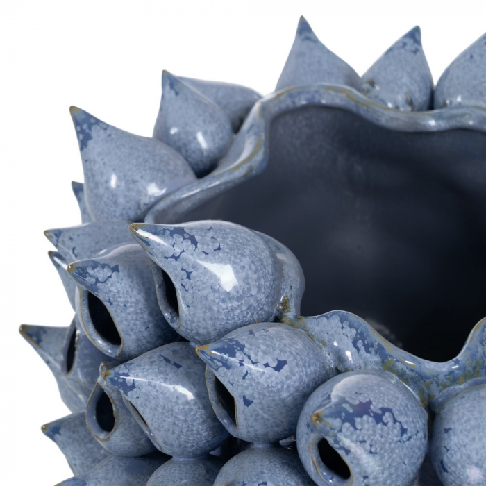 Vaza Sculpturala Albastra CreativDeco - Element Central pentru Decor Contemporan [3]
