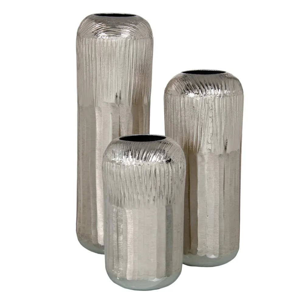 Vaza Cilindrica Argintie | Obiecte Decorative Vintage | Deco [2]