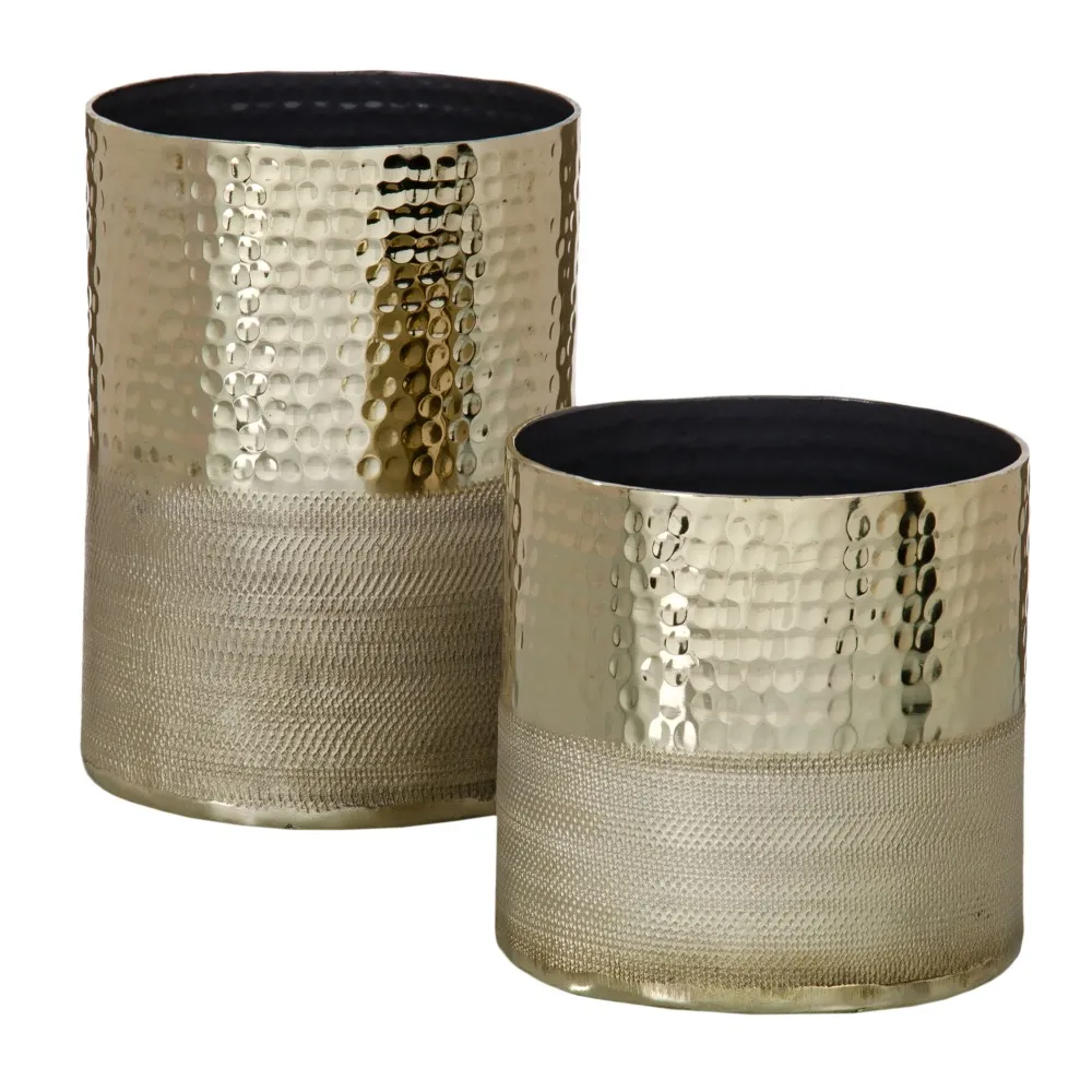 Vaza aurie cu textura unica | Accesorii decorative elegante [2]