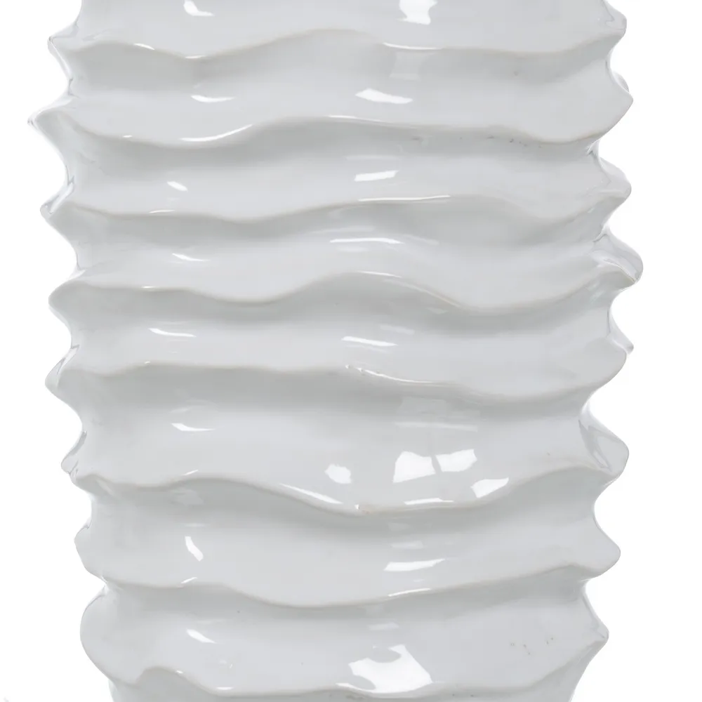 Vaza Ceramica Alba Waves - creativdeco.ro [4]