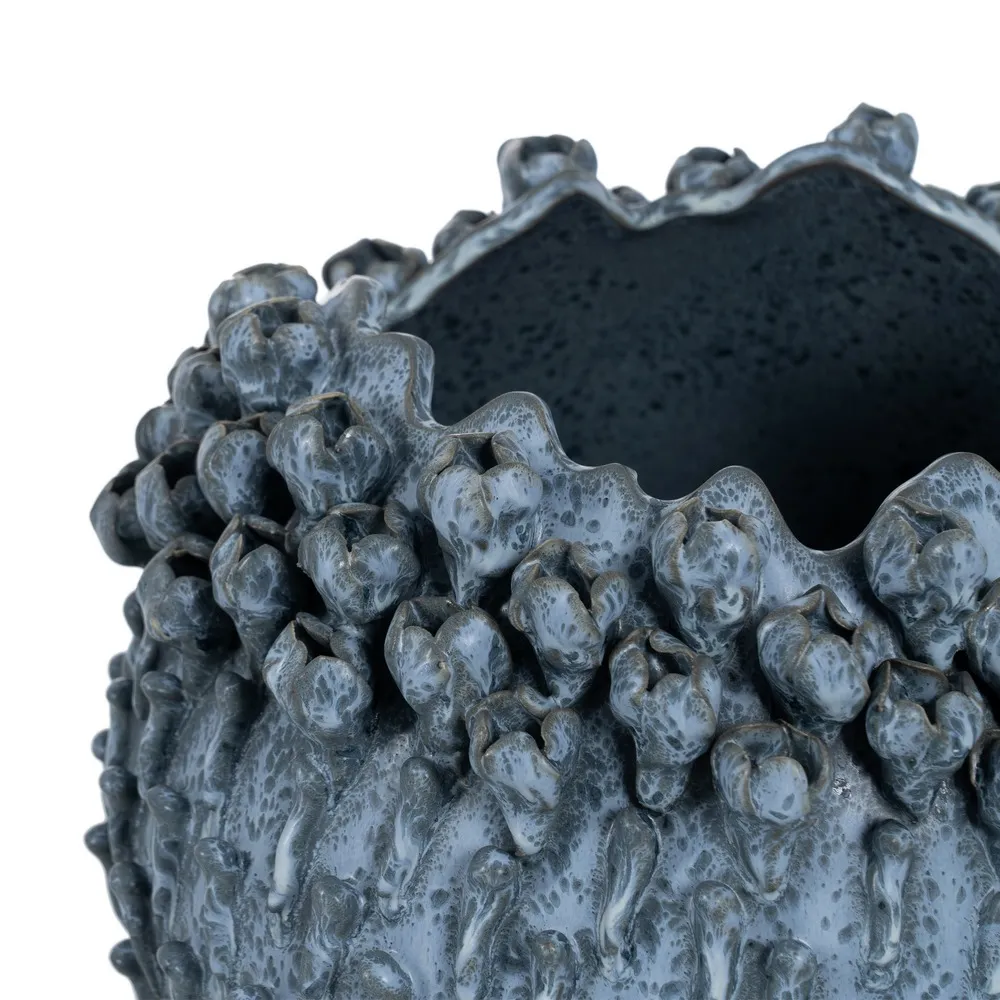 Vaza Ceramica Blue Mica, albastra - creativdeco.ro [4]
