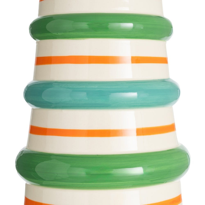 Vaza ceramica cu inele colorate zvelta [3]