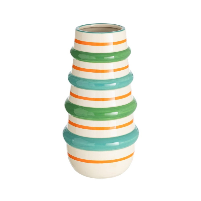 Vaza ceramica cu inele colorate zvelta [1]