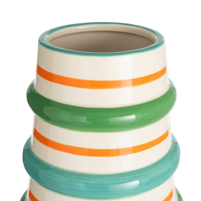 Vaza ceramica cu inele colorate zvelta [2]