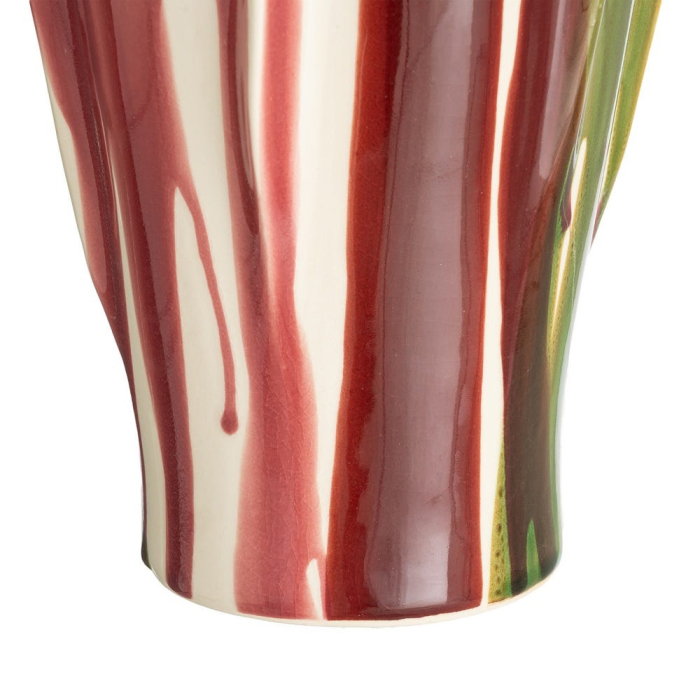 Vaza ceramica organica zvelta roz-verde [4]