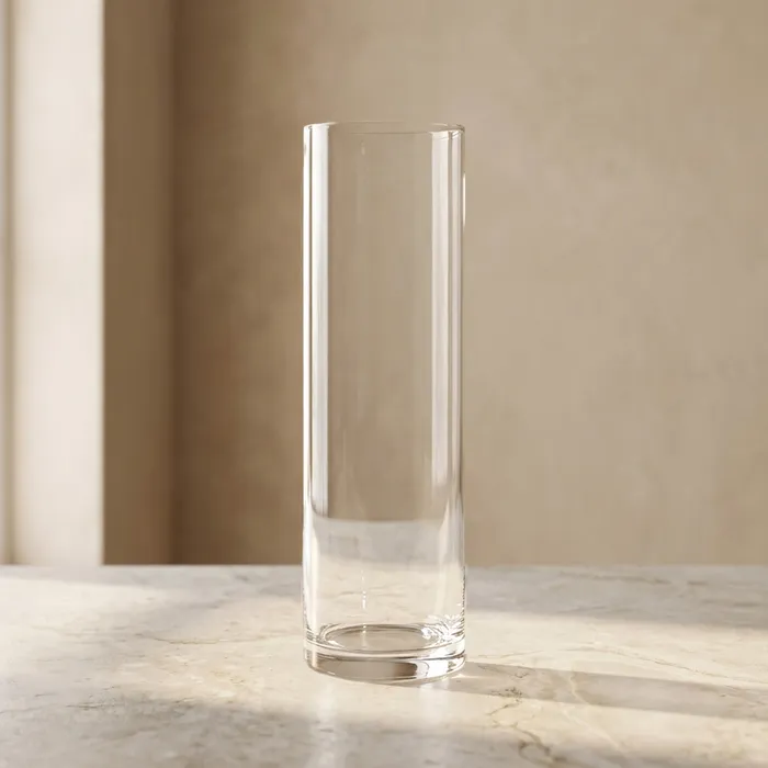 Vază cilindrică din sticlă transparentă pentru aranjamente florale [3]