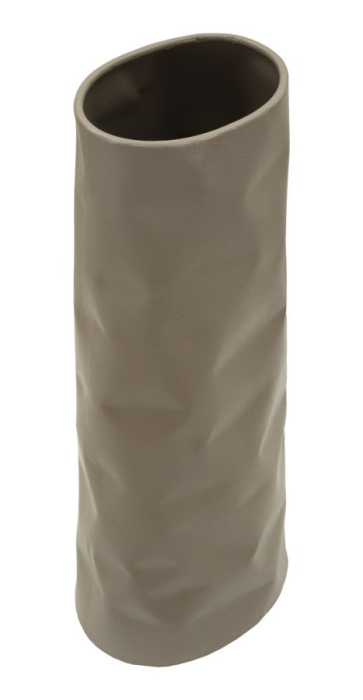 Vază crem din fier cu suprafață texturată neregulată, 50 cm înălțime [3]