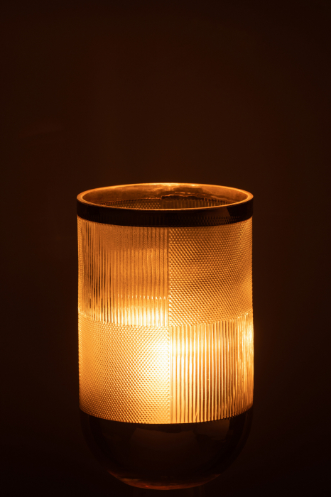 Vaza Cyl Patt din sticla, transparent aurie - CreativDeco.ro [5]