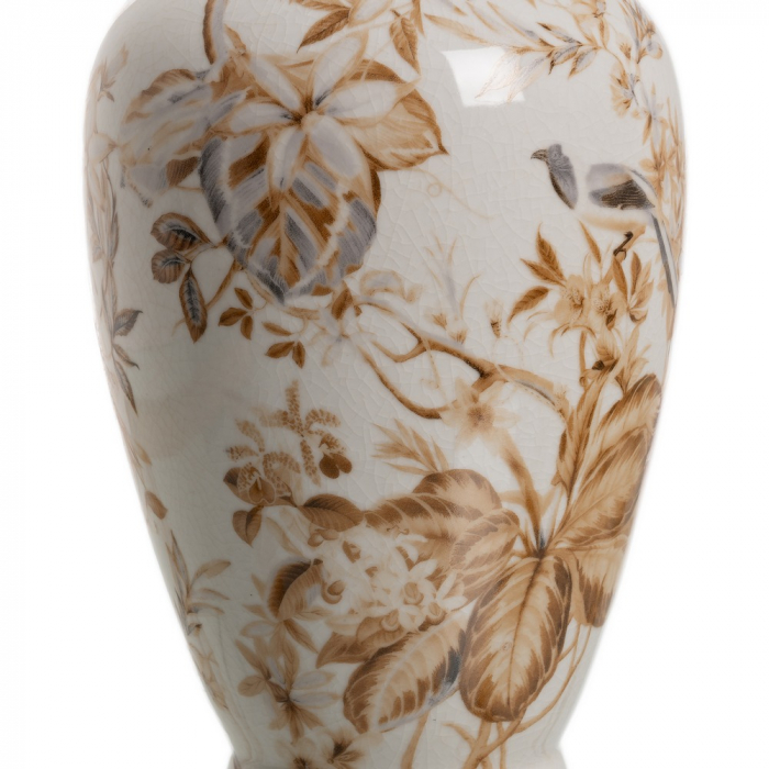 Vaza ceramica alb-maro pentru flori sau decor|Vaze in nuante neutre pentru interioare calme [6]