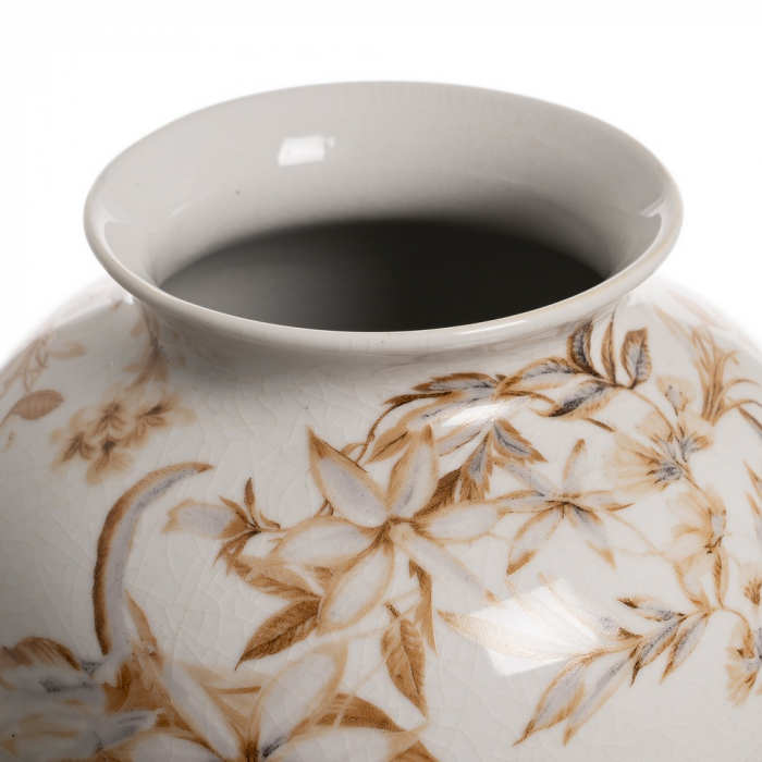 Vaza ceramica alb-maro pentru flori sau decor|Vaze in nuante neutre pentru interioare calme [3]