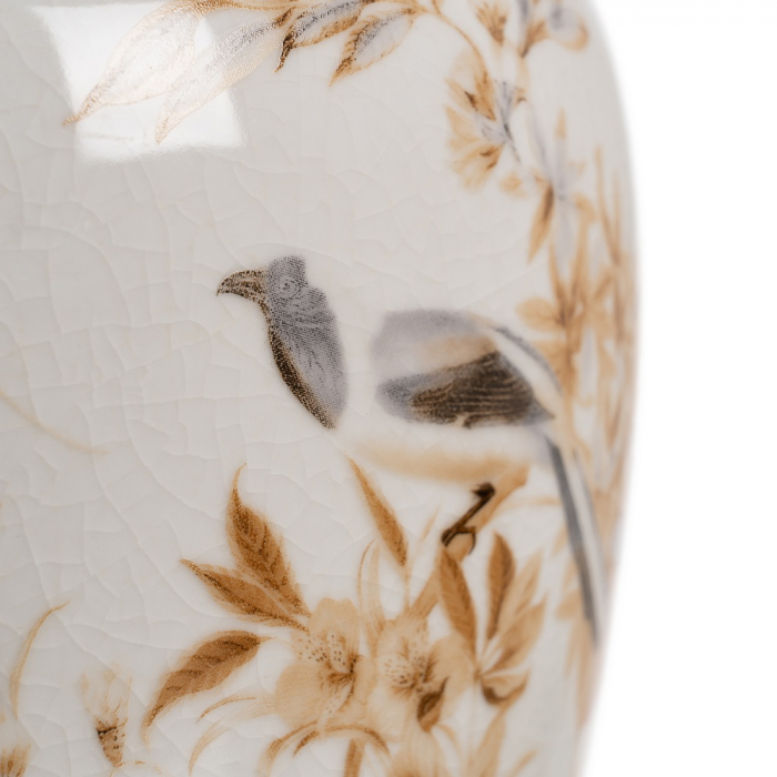 Vaza ceramica alb-maro pentru flori sau decor|Vaze in nuante neutre pentru interioare calme [5]