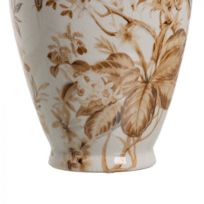 Vaza ceramica alb-maro pentru flori sau decor|Vaze in nuante neutre pentru interioare calme [7]