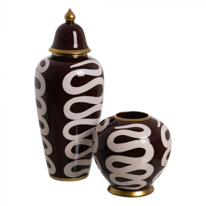 Vaza portelan alb-maro pentru decor rafinat|Vaze moderne pentru spatii elegante [2]