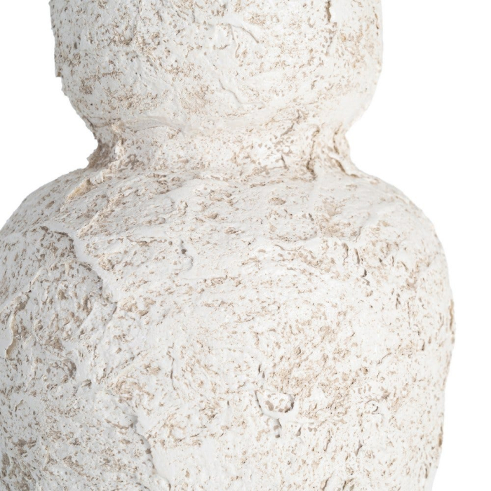 Vază decorativă albă din ceramică cu textură reliefată [3]