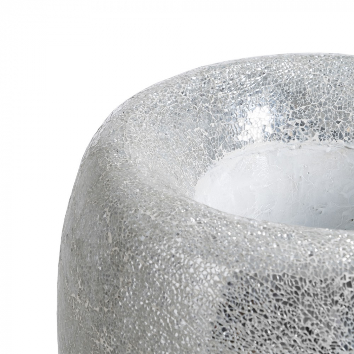 Vaza alba sculpturala fibra decor moderna [4]