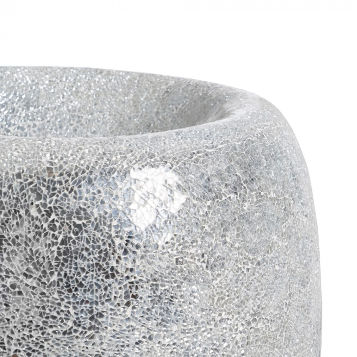 Vaza alba sculpturala fibra decor moderna [7]