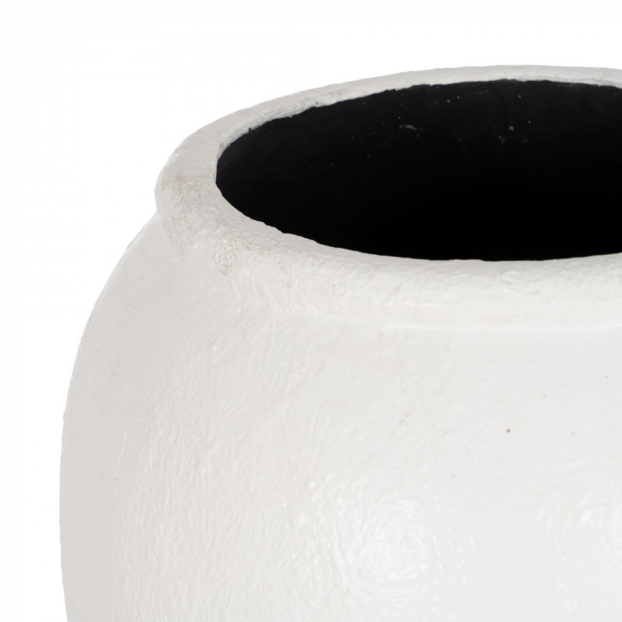 Vaza alba inalta fibrociment decor minimalist [4]