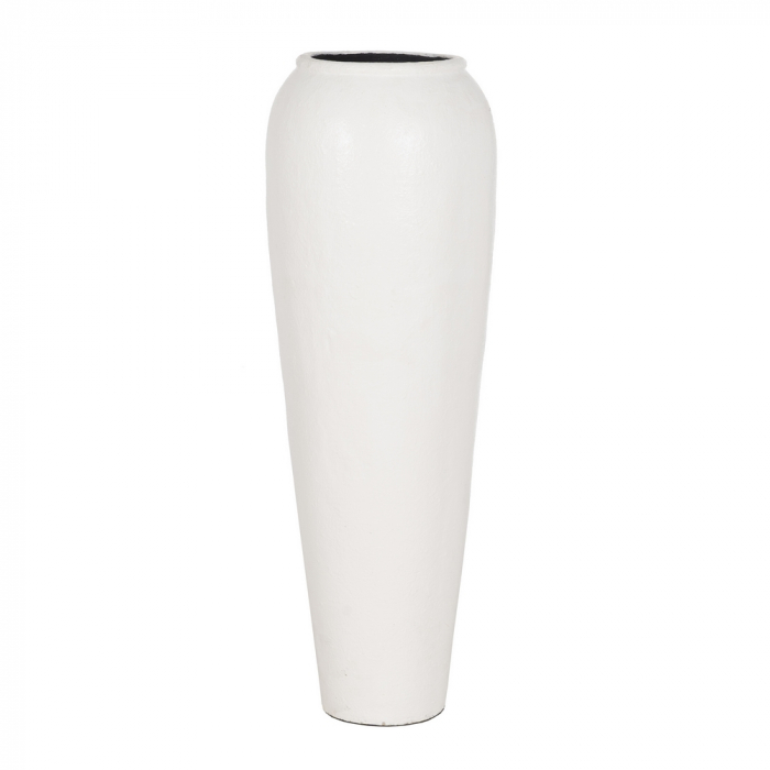 Vaza alba inalta fibrociment decor minimalist [3]