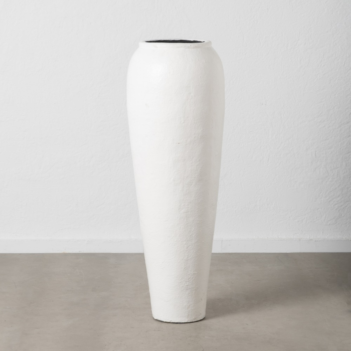 Vaza alba inalta fibrociment decor minimalist [1]