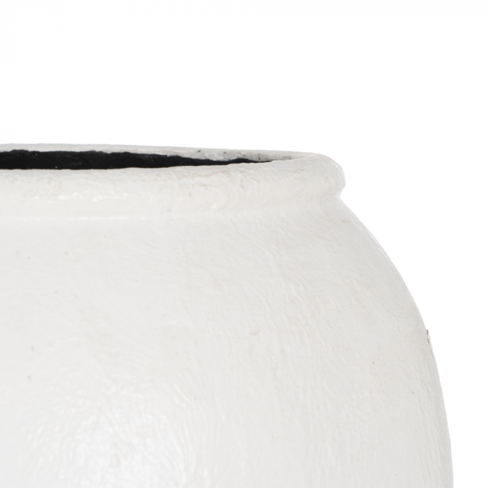 Vaza alba inalta fibrociment decor minimalist [5]