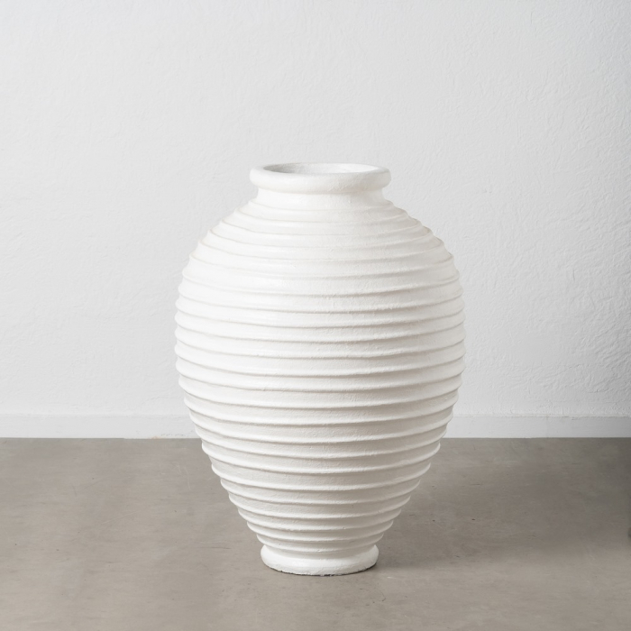 Vaza alba mare fibrociment decor industrial [1]