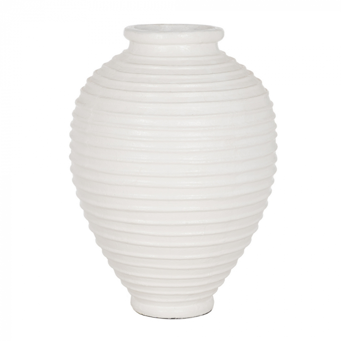 Vaza alba mare fibrociment decor industrial [3]