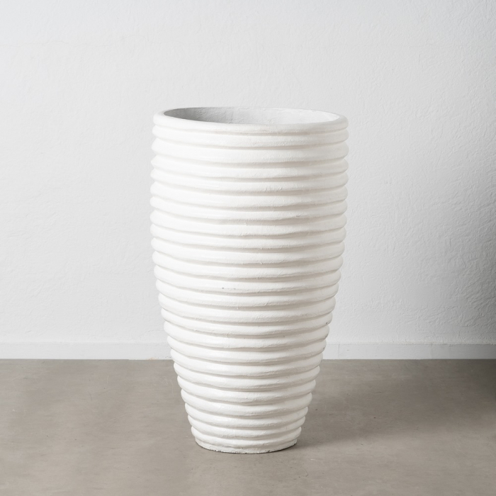 Vaza alba mare fibrociment decor contemporan [1]