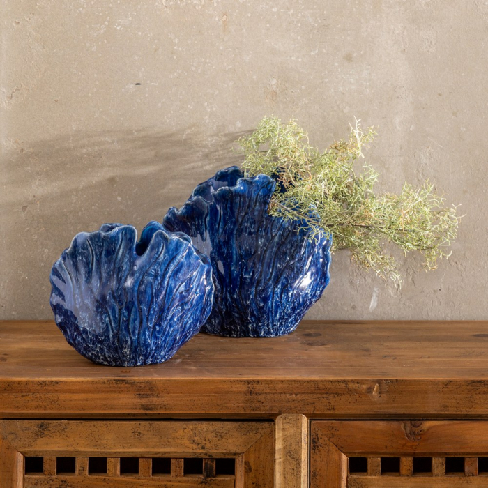 Vaza Albastra Sculpturala CreativDeco - Accent Decorativ Modern Pentru Casa [2]