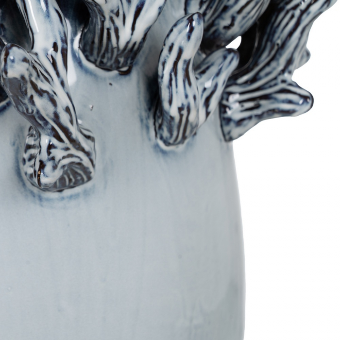 Vaza clasica ceramica albastra pentru flori|Vaze decorative pentru interioare colorate [4]