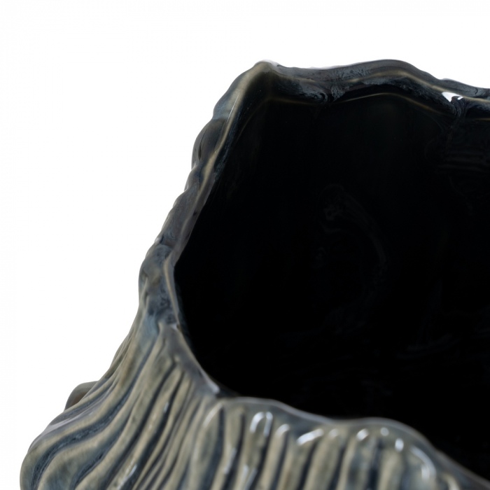 Vaza albastra ceramica pentru flori sau decor boho|Vaze rotunde pentru decoruri moderne [3]