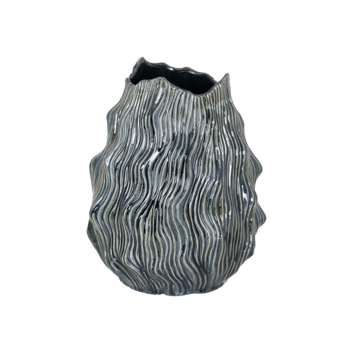 Vaza albastra ceramica pentru flori sau decor boho|Vaze rotunde pentru decoruri moderne [1]