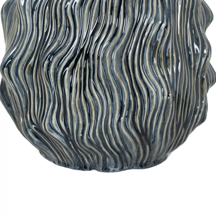 Vaza albastra ceramica pentru flori sau decor boho|Vaze rotunde pentru decoruri moderne [6]