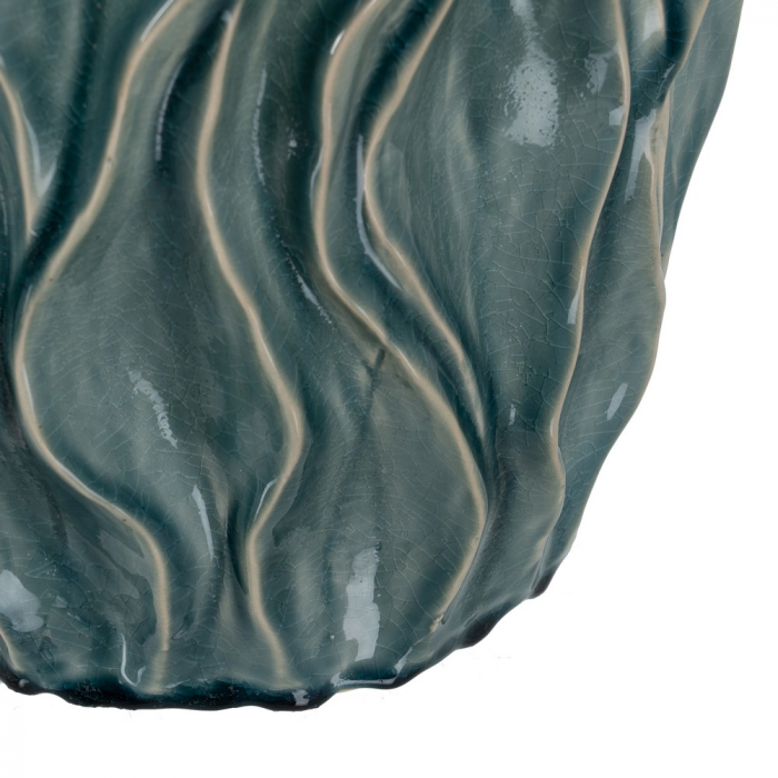 Vaza ceramica albastra decor expresiv [7]